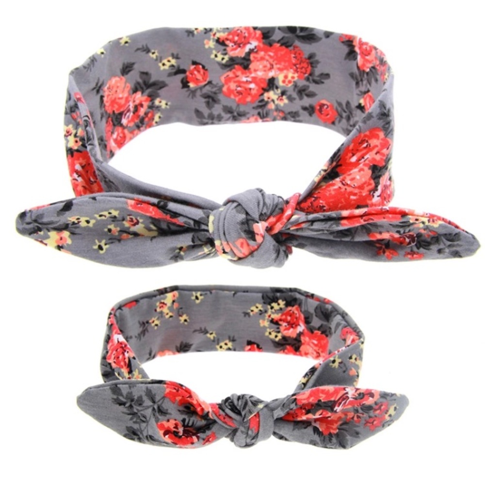 Mommy and me floral headband set